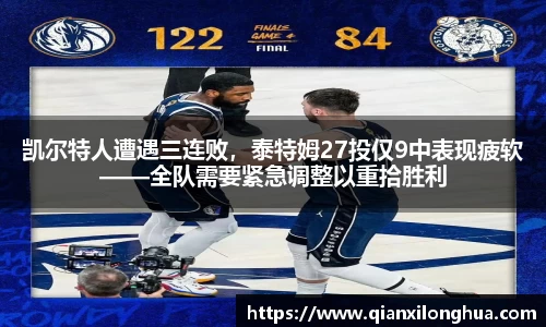 凯尔特人遭遇三连败，泰特姆27投仅9中表现疲软——全队需要紧急调整以重拾胜利