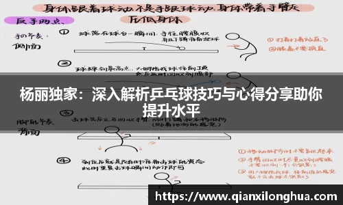 杨丽独家：深入解析乒乓球技巧与心得分享助你提升水平
