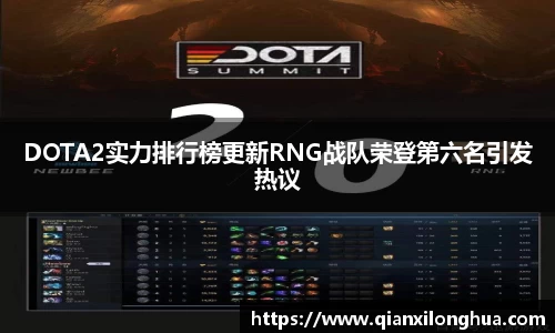 DOTA2实力排行榜更新RNG战队荣登第六名引发热议